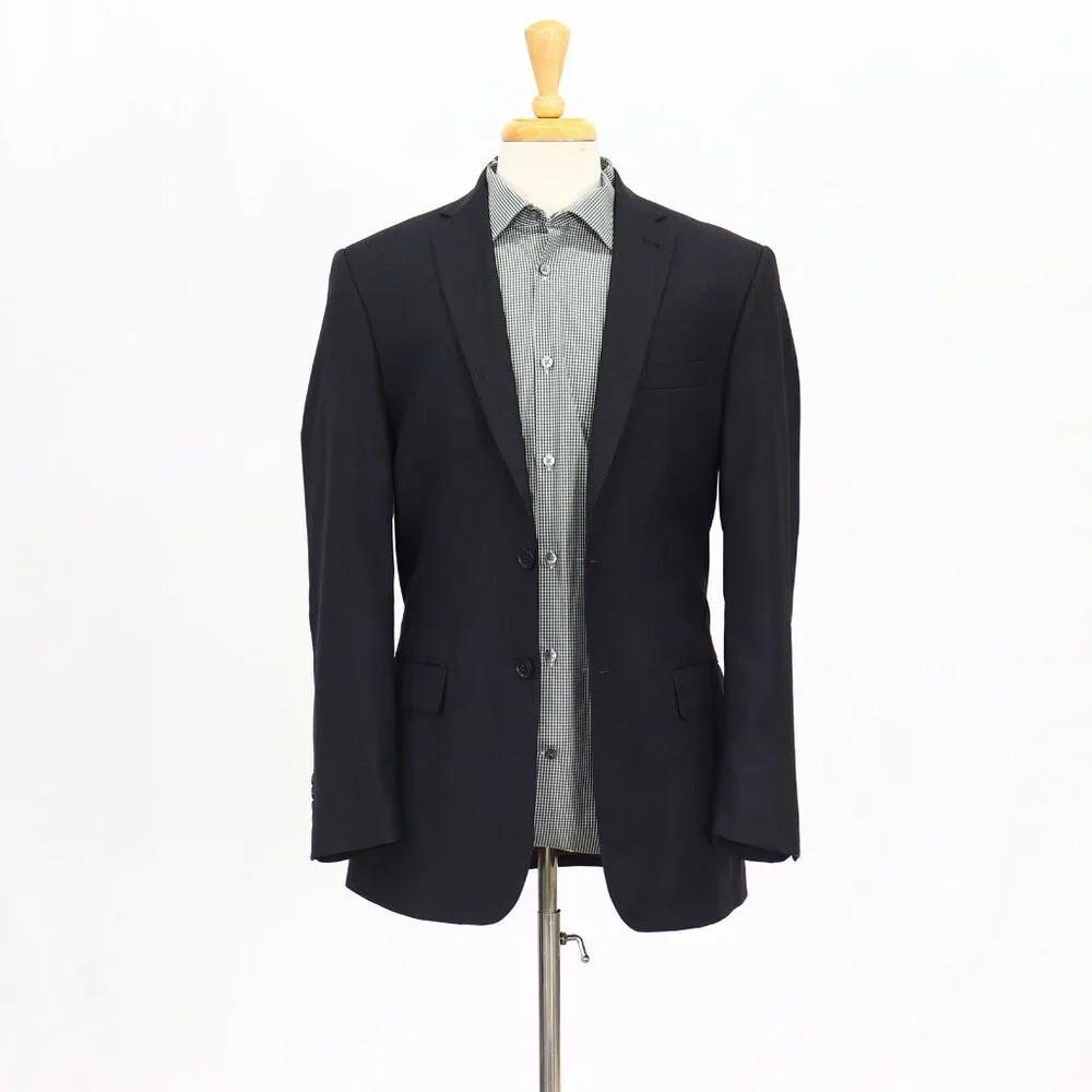 Jos. A. Bank 38L Gray Solid 2-Button Sport Coat Blazer Jacket T237